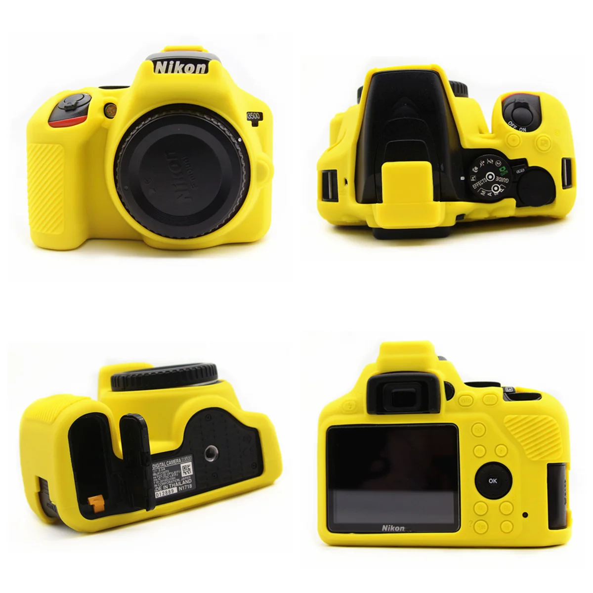 Soft Silicon Rubber Cover Frame Body Protector Case DSLR for Nikon D3500 Camera