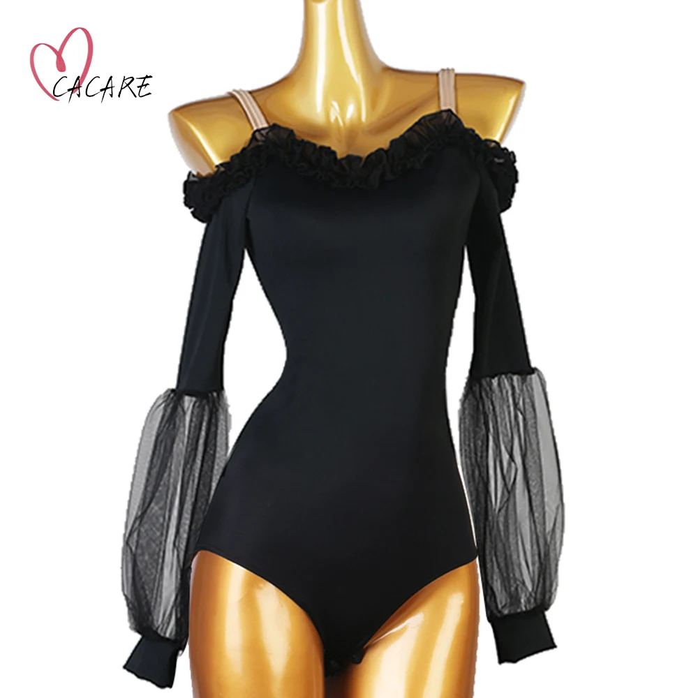 Dance Tops Bodysuit for Latin Ballroom Modern Competition Dresses Waltz Figure Skating Dress Costume Body Romper Leotard 1149