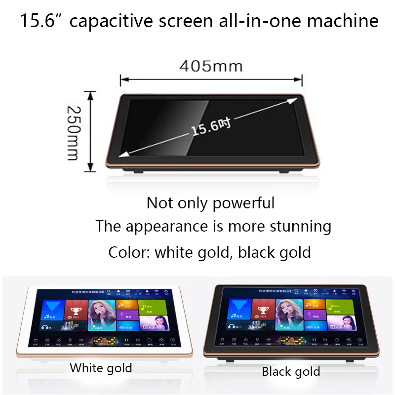 XIHATOP 15,6-дюймовый 3 ТБ HDD караоке-плеер с сенсорным экраном, загрузка облаков YouTube WiFi онлайн, подходит для семейных встреч в барх KTV
