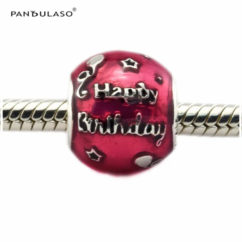 Birthday Celebration Charm Sterling Silver Jewelry For Beaded Chain Bracelets & Bangles Woman DIY Beads For Jewelry Making