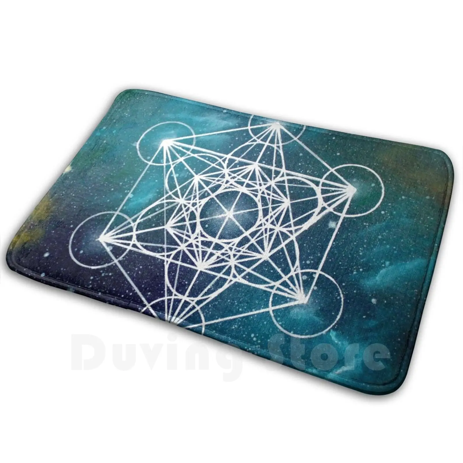 Metatrons Cube Sacred Geomtery Soft Non-Slip Mat Rug 2254 Carpet Cushion Space Art Sacred Geometry Outer Space Galaxy