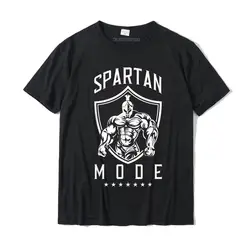 Spartan Workout Mode Fitness Gym Sparta Bodybuilding T-Shirt Tops Shirt New Design Simple Style Cotton Men Top T-Shirts Custom