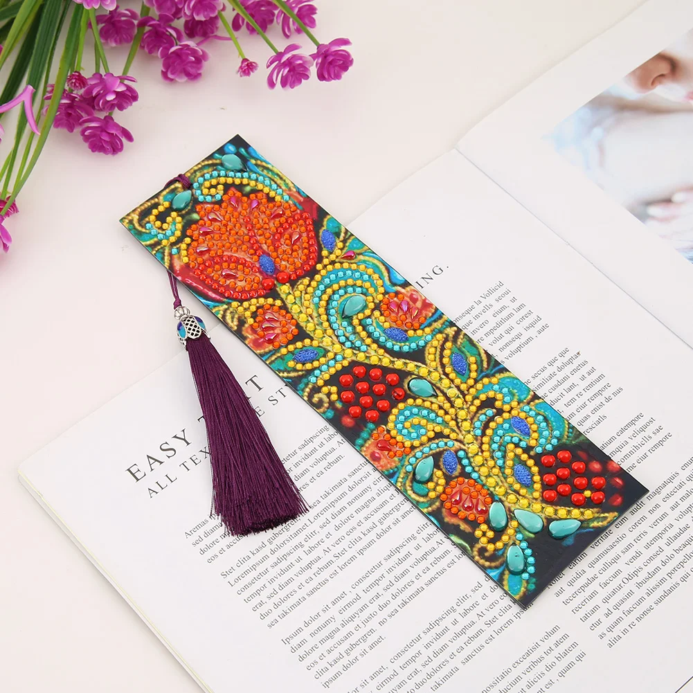 New Diamond Painting Exquisite Pencil box Leather Bookmarks Tassel Bookmarks Special Shaped Diamond Embroidery Craft decor