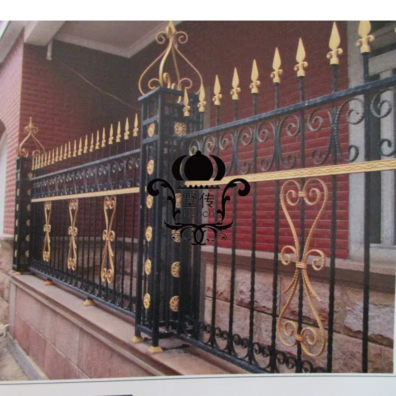 Hench 100% handmade forged custom designs ornate wrought iron fence supplies hot selling in Australia United States