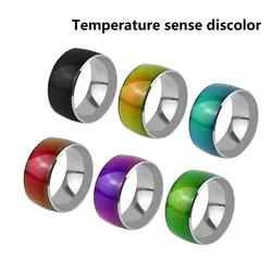 Different temperature sense discolor penis lock ball bondage cock ring male large size metal delay ejaculation Sex Toy man