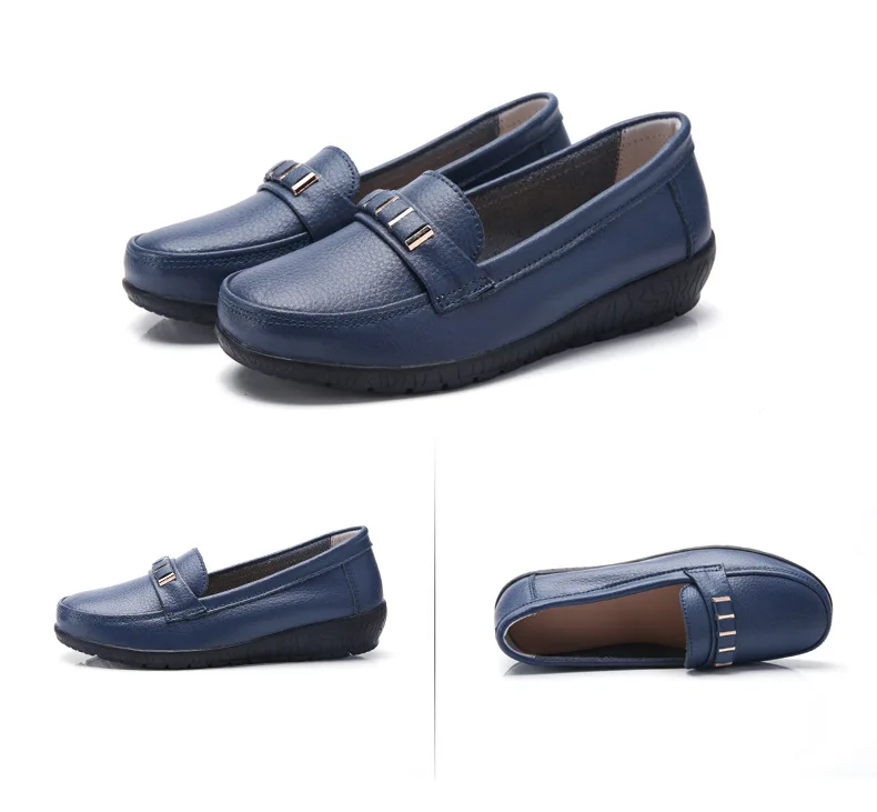 New Classic Women Flats Shoes Genuine Leather Non-slip and comfortable Casual Flat Ballet Women Loafers Shoes Flat Women's Shoes