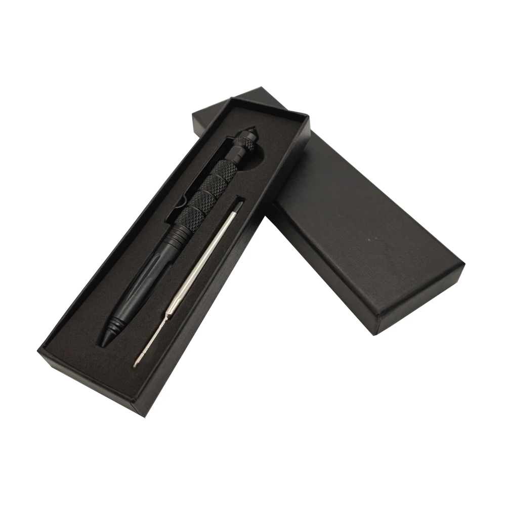 Тактическая ручка для самообороны, инструмент для повседневного использования, выключатель стекла, противоскользящий набор из алюминиевого сплава для выживания, аварийный набор для активного отдыха с ручкой в подарочной коробке