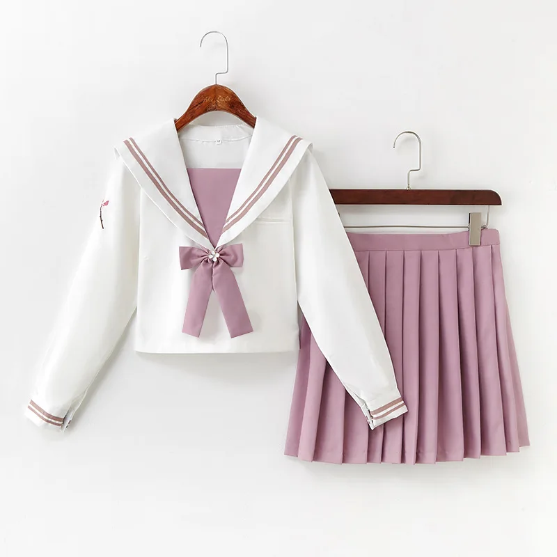 Scuola Abiti Uniformi Jk Carino Rosa Vestito Da Marinaio College Middle School Uniform Vestito Anime Forma Costumi Per Le Ragazze Gonna A Pieghe