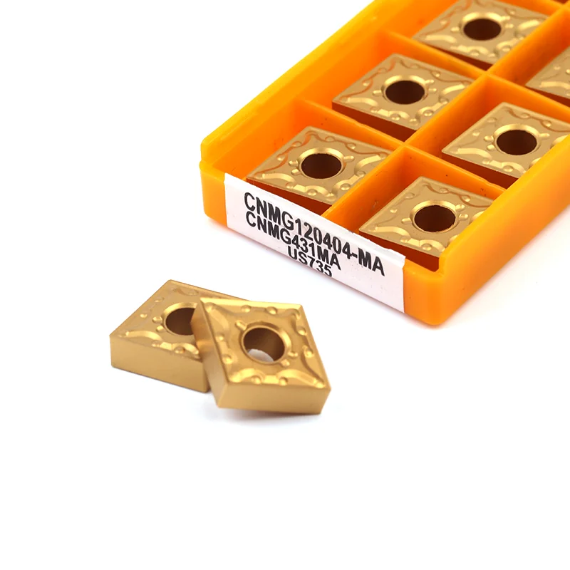 Inserto in metallo duro da 10 pezzi CNMG 120408   CNMG 120404   VP15TF US735 UE6020 Utensili per tornio CNC Utensile per tornitura con lama CNMG per metallo