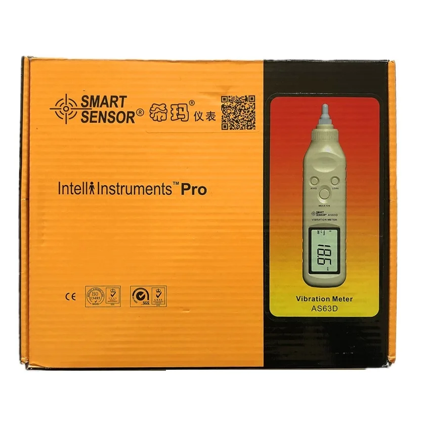 Smart Sensor AS63D Stift Typ Vibration Meter Tasche vibrometer Tester Messgerät Analyzer Messen Präzision empfindlichkeit adxl323kcpz