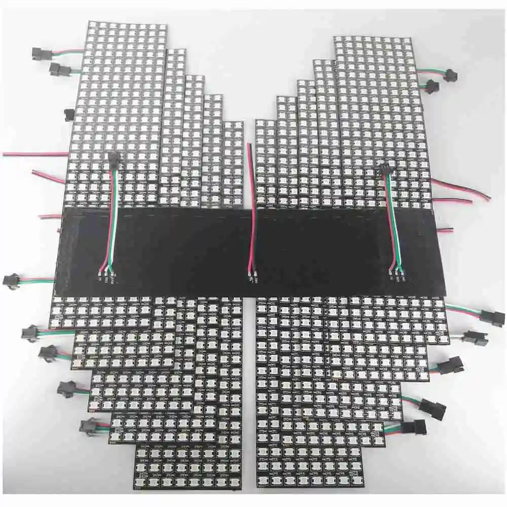 1-10 Uds WS2812b 8X32 Panel Led direccionable individualmente 5050 módulo de pantalla RGB 256 píxeles bloque Deformable Flexible de 3 pines DC5V