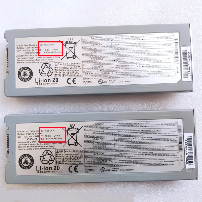 

New CF-VZSU80U CF-VZSU82U CF-VZSU83U Laptop Battery 10.8V 70Wh 94Wh For Panasonic Toughbook CF-C2 MK1