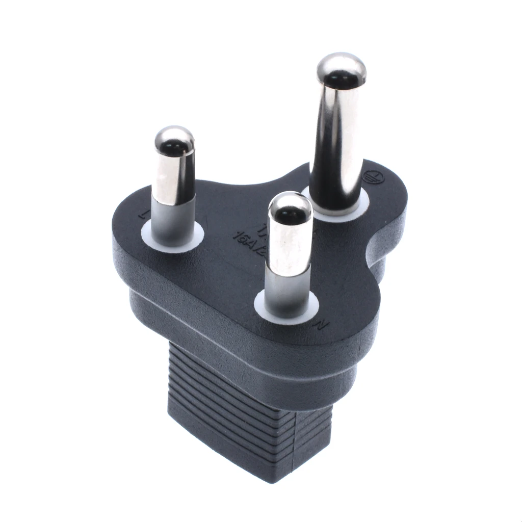 USA NEMA5-15P to South Africa SABS1661 plug adapter Type B to Type M female to male round 3 prong power conversion plug