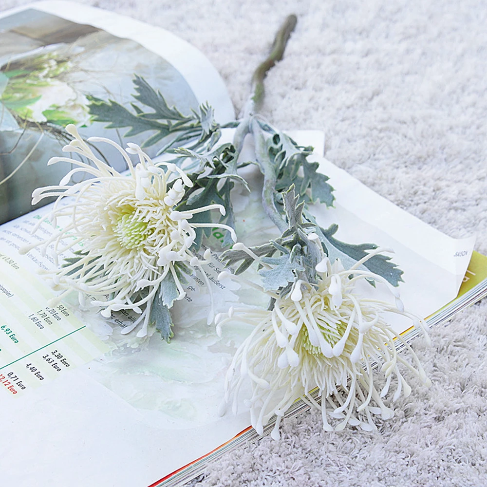 Künstliche Blumen, kurze Zweige, Krabbenklauen-Design, 2-fach, für Festivals, Girlanden, Vasen, zur Dekoration von Wohnräumen, für Hochzeiten, künstliche Pflanzen. – Detail 2