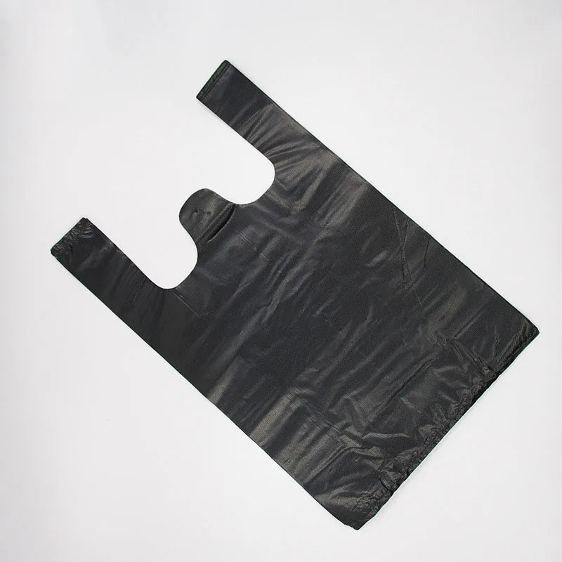 

50Pcs/Lot Disposable Garbage Bag Black Plastics Trash Organizer Bag Durable Portable Waste Storage Bag For Home Hotel Vest Type