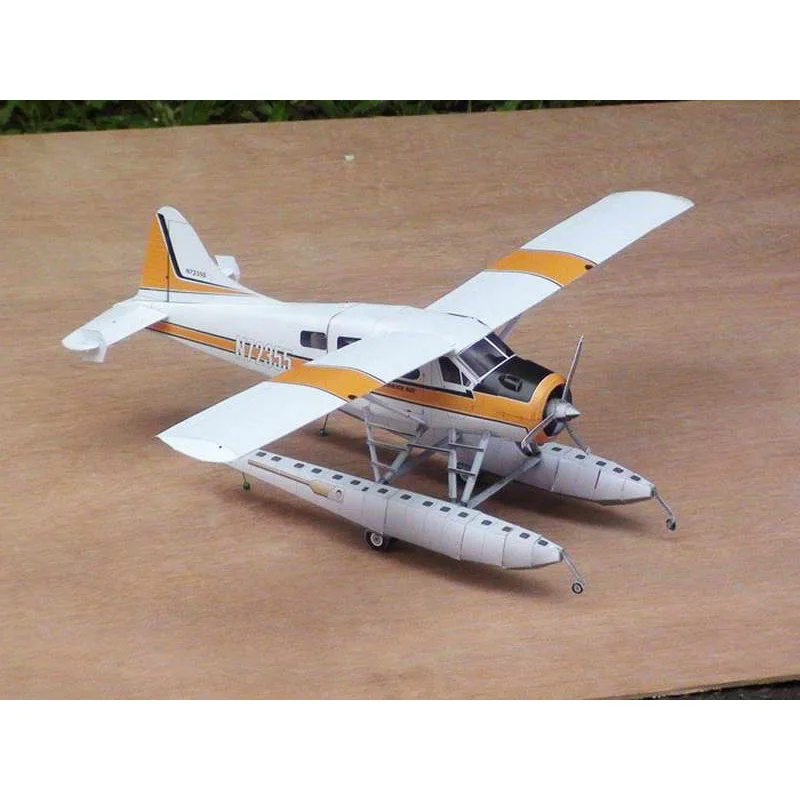 1:32 Scale 40cm DHC-2 Beaver Seaplane DIY 3D Paper Card Model Building Sets Construction Toys Educational Toys Military Model