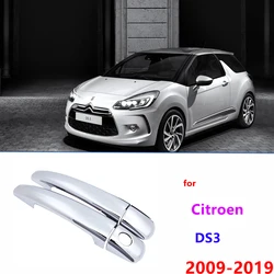 Luxurious New Chrome side Door Handle Cover Trim for Citroen DS3 DS 3 2009~2019 Car Accessories Sticker Catch Auto Styling 2018