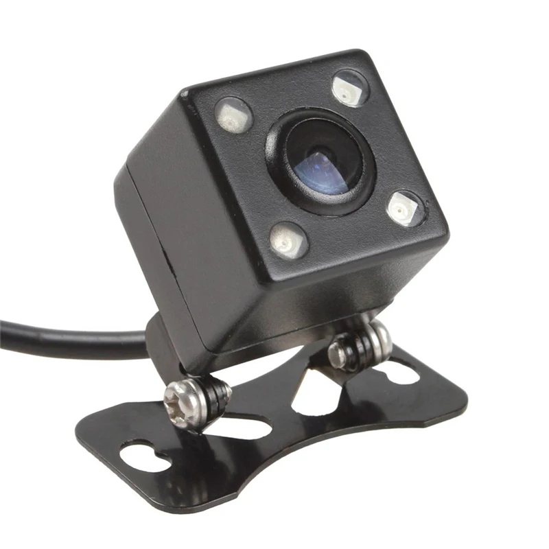 Universal Waterproof Rear View Camera Wide Angle Car Back Reverse Camera CCD 4 LED Light Night Vision Parking Assistance Camera