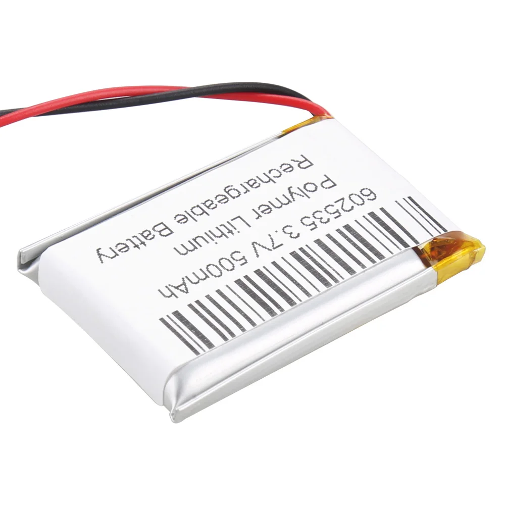 3.7V 500mAh 602535 Lithium Polymer Li-Po li ion Rechargeable Battery Lipo cells For Car DVR Tachograph Bluetooth speaker