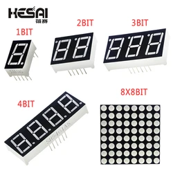 Tubo Digital de cátodo común de 0,56 pulgadas, pantalla LED de 7 segmentos, 1bit, 2Bit, 3bit, 4bit, 8x8, matriz de puntos rojos brillantes