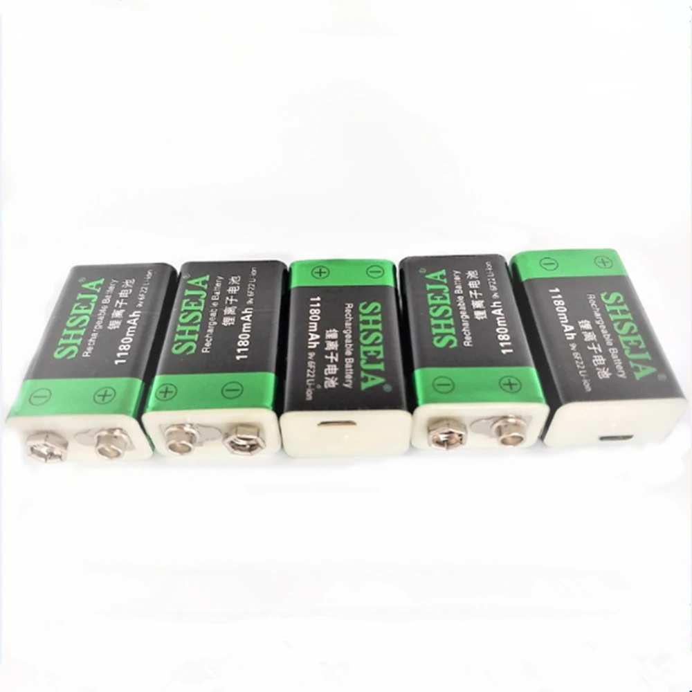 

1pcs/lot 1180mAh 9V Rechargeable Battery 6F22 USB Li-ion Battery Instrument Toy Rechargeable Battery Free Shipping