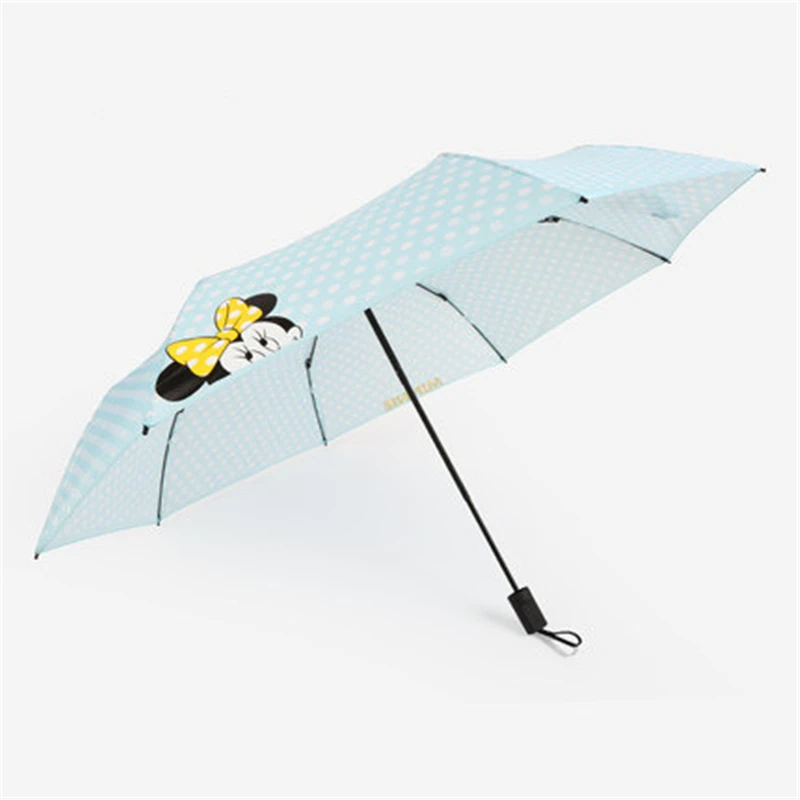 

Minnie Mickey Mouse Cute Umbrella Folding Dual Automatic Three Fold Umbrella Anti-Ultraviolet Sun Umbrella Kids Umbrella Gift