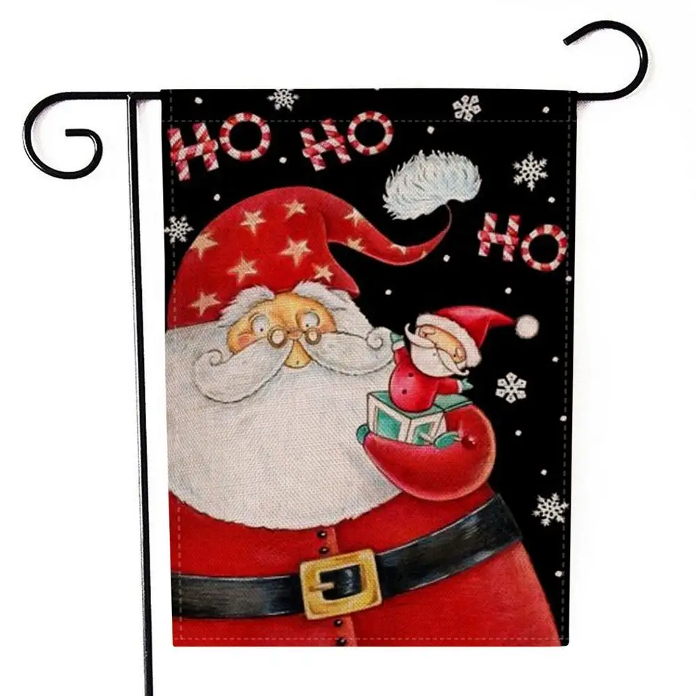 

Merry christmas garden flags Xmas Tree Burlap Yard Winter Flag Double Sided Printed With Truck Thanksgiving flags