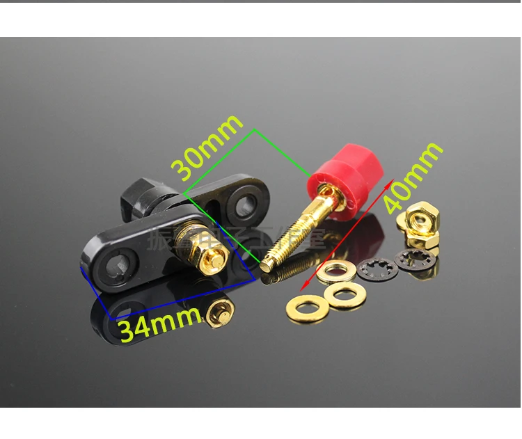 Hexagonal Gold-plated Double Connecting Wire Column, Double Row Banana Connector, Banana Socket
