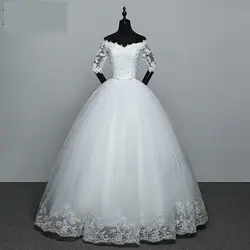 Vestido De Novia flores mariposa Gelinlik bordado encaje cuello barco princesa Vestidos De Novia Vestidos De Novia personalizados