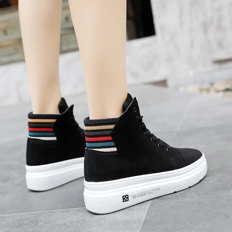 Casual Women Shoes Platform Sneakers Comfortable Air Cushion Shoes Women Outdoor Solid Heightening Footwear Chaussures Femme