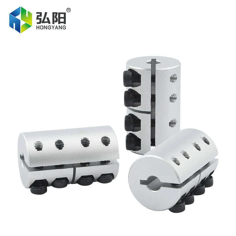 Moteur à vis de coupleur d'arbre en alliage d'aluminium, accouplement rigide, fixation de servomoteur pas à pas, vis à billes, arbre de connexion, gravure CNC