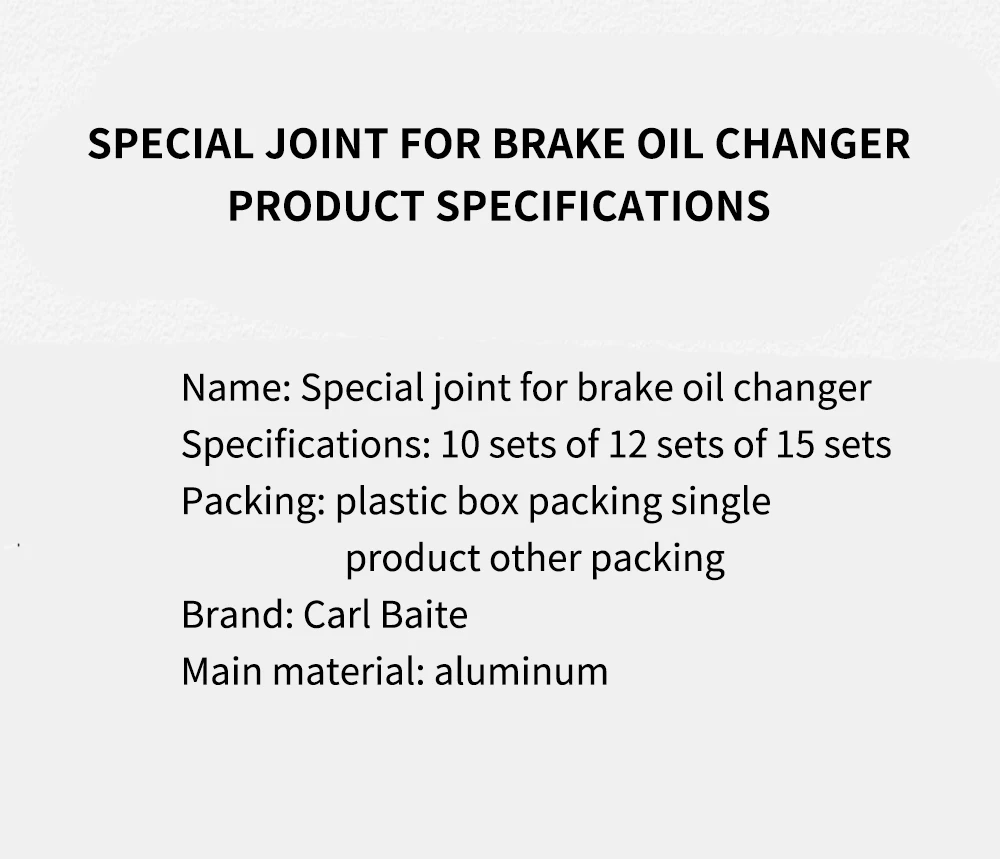 Automóvel Brake Fluid Changer, Adaptador Conector, Conjunto Completo de Brake Fluid Replacement Tool