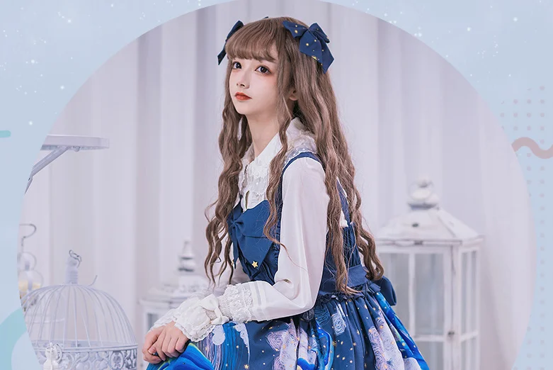 Ngọt Ngào Công Chúa Lolita Đầm Vintage Phối Ren Nơ Dễ Thương In Victoria Đầm Kawaii Cô Gái Gothic Lolita Jsk Loli Cosplay