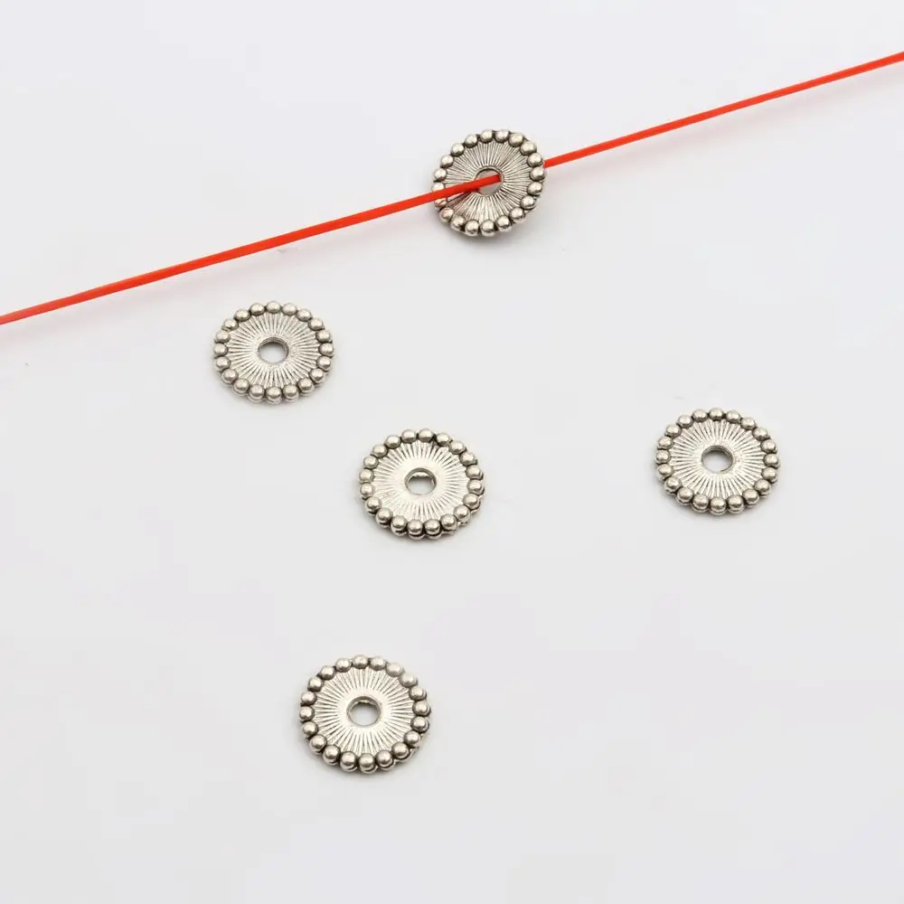 50 Stück, 32 verschiedene Arten, gemischte Metall-Abstandshalter-Perlen mit unterschiedlichen Lochgrößen für die Herstellung von Schmuck, Armbändern, Halsketten und Ohrringen – Großhandel. – Detail 27