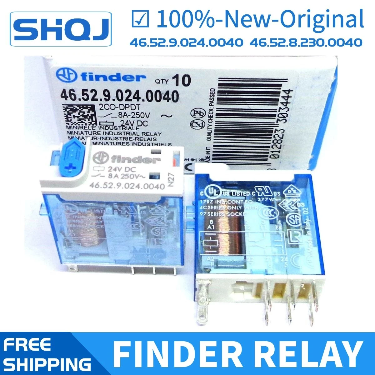 

2PCS FINDER RELAY 46.52.9.024.0040 46.52.8.230.0040 97.02 8PIN 8A 2CO 100%-new-original