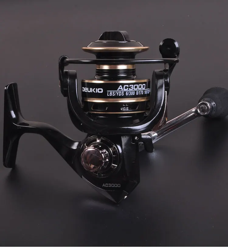 Spinning Fishing Reel 12BB  Bearing Balls 1000-6000 Series Metal Coil Spinning Reel Boat Rock Fishing Wheel