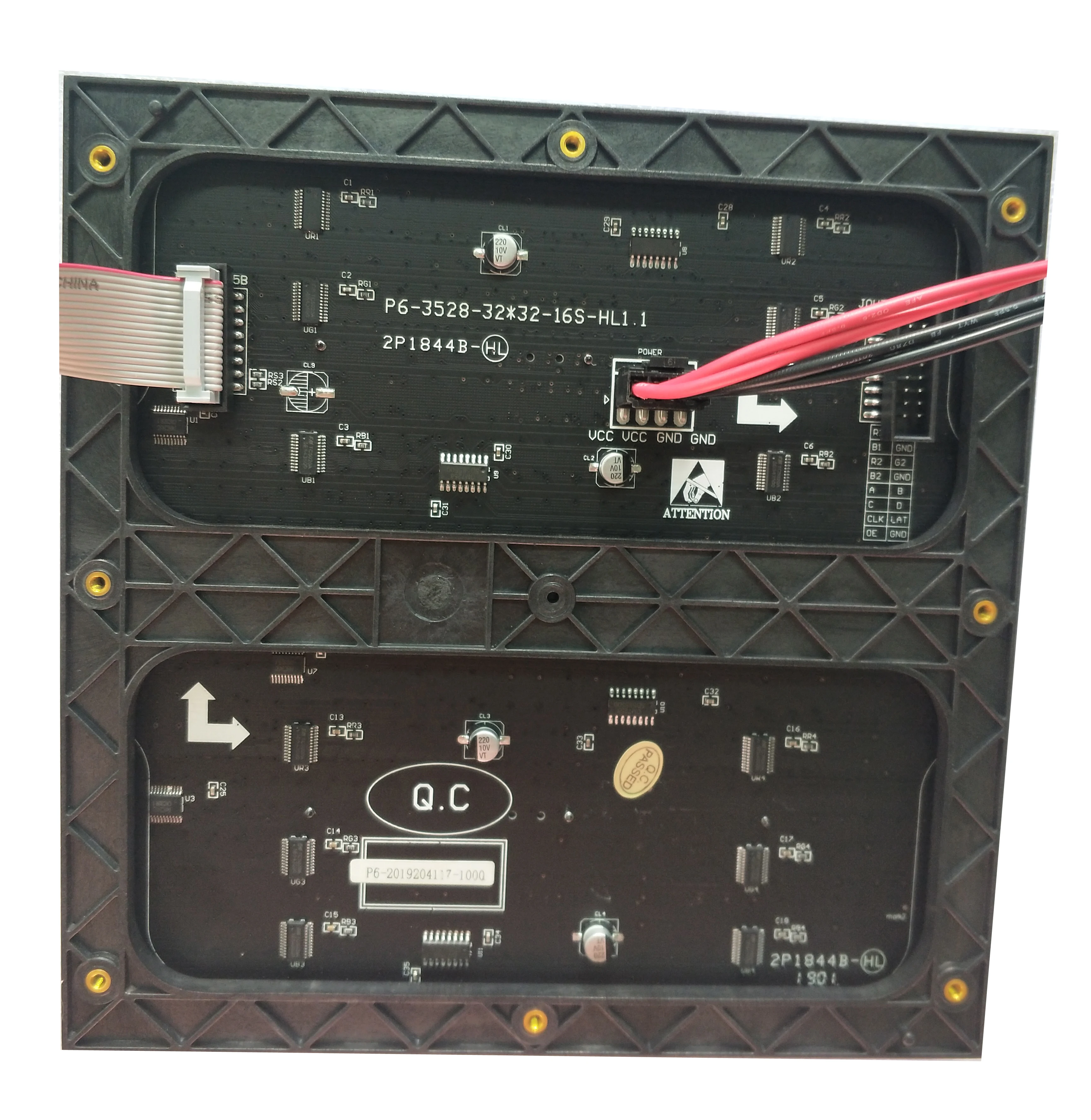 Painel LED de cor cheia interior para Display Board, Video Wall Publicidade Screen, Computador e Controle do Telefone, Módulo 192*192mm, P6