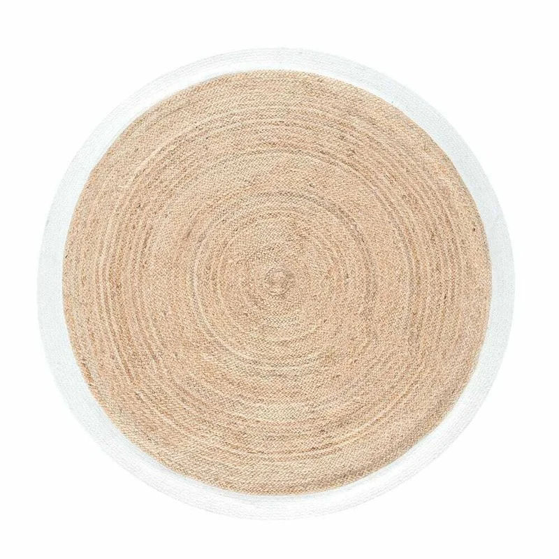 100% Natural Jute Woven Double-sided Home Decoration Hand-woven  Circular Modern Carpet