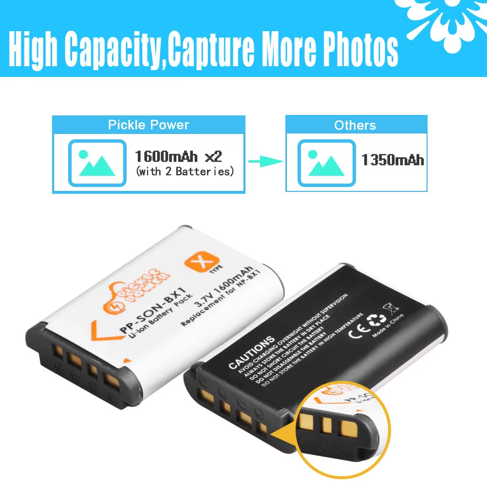 1600mAh NP-BX1 NP BX1 Battery LCD Dual USB Charger For Sony FDR-X3000R RX100 AS100V AS300 HX400 HX60 AS50 WX350 AS300V ZV-1