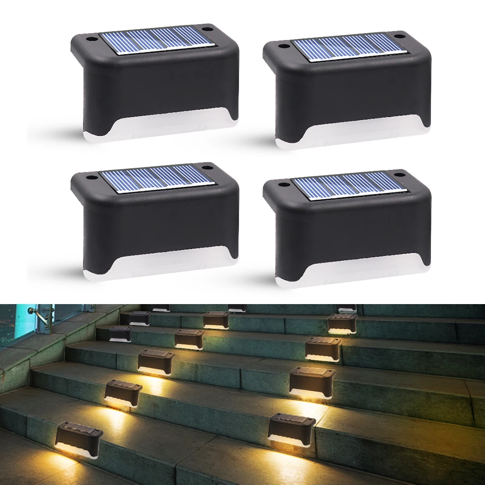 

Solar Powered LED Fence Light Waterproof LED Decks Light Garden Patio Railing Light Solor Balcony Step Stairs Wall Lamp for Yard