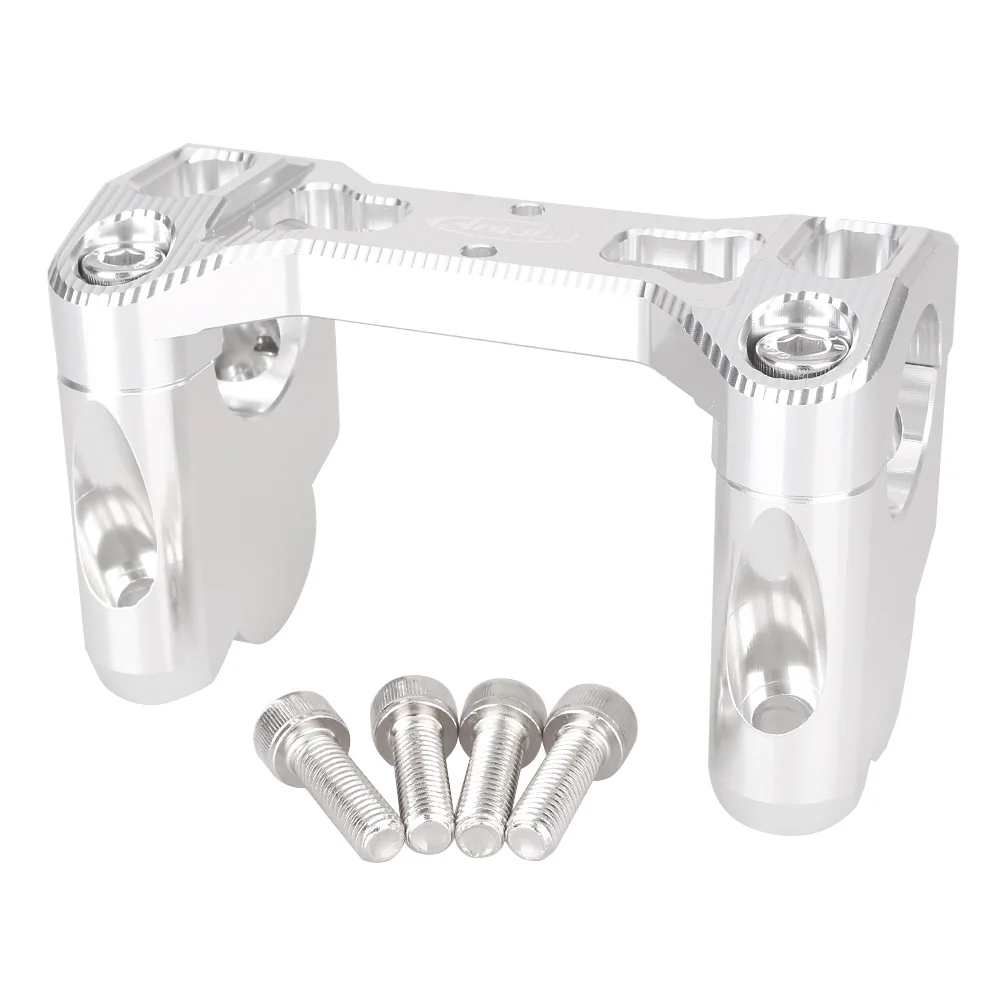 Prata motocicleta alumínio lidar com barra riser braçadeira montagem para bmw r1200gs 2013 2014 r 1200gs 13 14