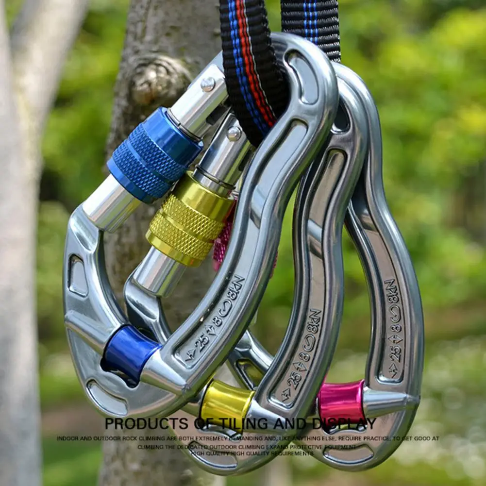 Climbing Clip Indeformable Locking Clips High Hardness Anti-scratch  Practical Climbing Equipment Twist Lock