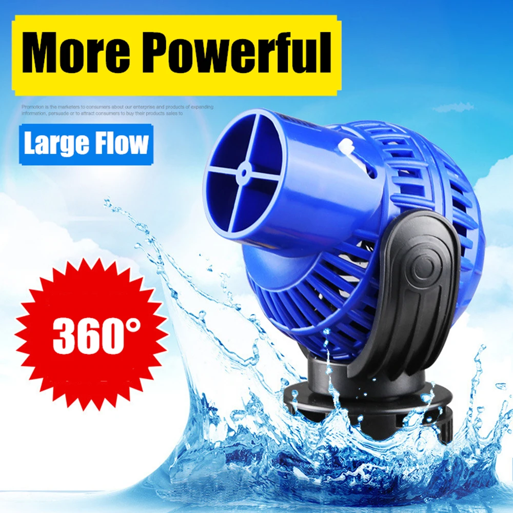 Adjustable Aquarium Wave Maker Pump 360dergee Single Double Head Direction Seawater Freshwater Wave Pump For Fish Tank Surf Pump