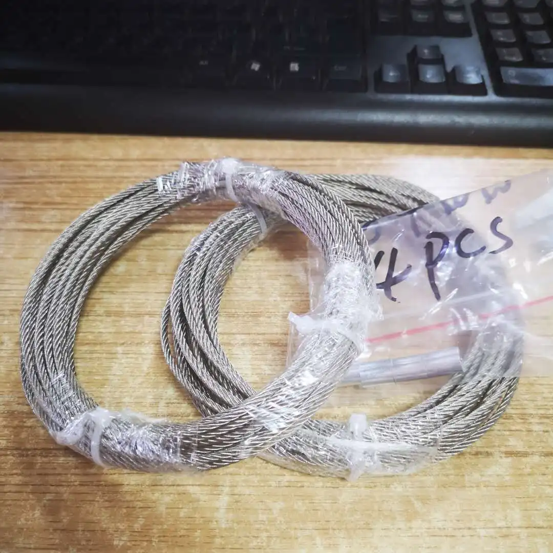 50M 2.5mm diametro 7X19 costruzione 304 cavo metallico in acciaio inossidabile Alambre cavo di sollevamento pesca più morbido