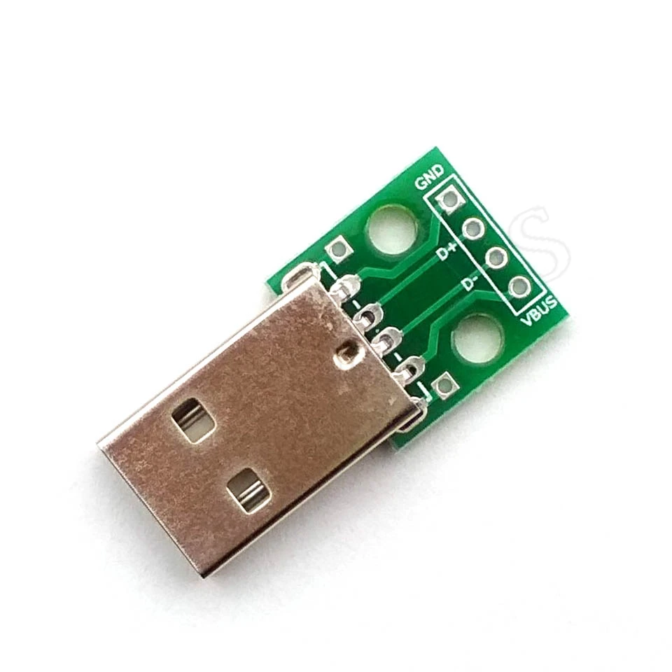 USB ชายหัว DIP โมดูล 2.54mm DIP 4P DIP มีเชื่อมสายโทรศัพท์มือถือ