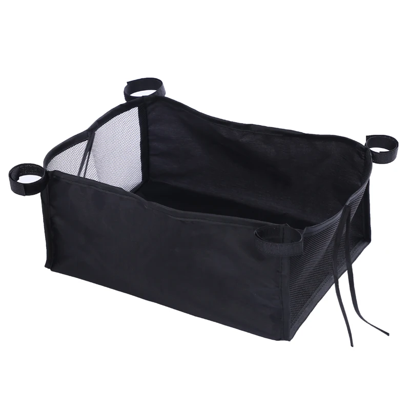 Baby Stroller Organizer Storage Bag Pram Bottom Portable Carriage Bottle Cup Holder for Buggy Hanging Black Basket Accessories