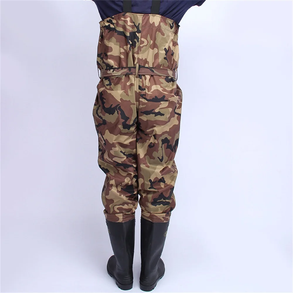 SPORTSHUB Durable Fishing Waders Outdoor Fly Fishing Stocking Foot Camouflage Waterproof Fishing Boots Pants FT0081