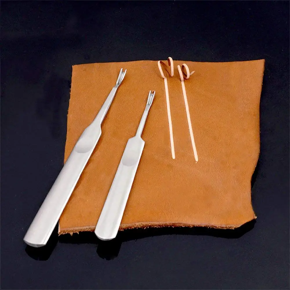 5Pcs DIY Hand Leathercraft Stainless Steel U V Shaped Leather Stitching Groover Skiving Edge Beveler Leathercraft Tool Kit D30