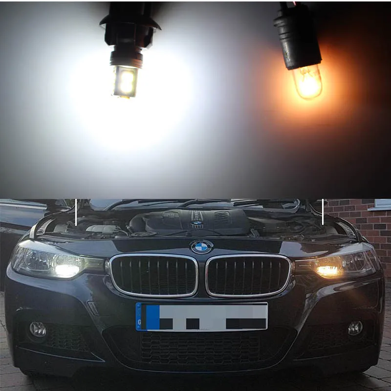 (2) Xenon White 36SMD-3014 PW24W PWY24W LED Bulbs For Audi BMW Peugeot  Volvo VW Turn Signal Lights or Daytime Running Lamps