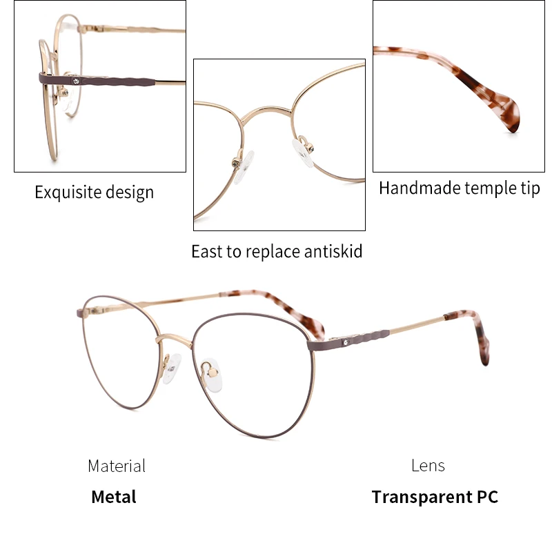 KANSEPT Glasses Frame Women Retro Round Prescription Eyeglasses Vintage Myopia Optical Frame Eyewear Eye Glasses for Women 2329